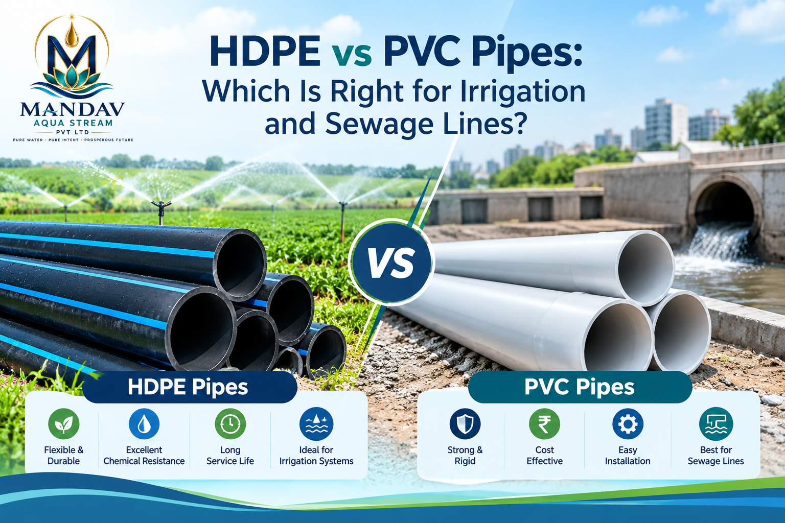 HDPE vs PVC Pipes